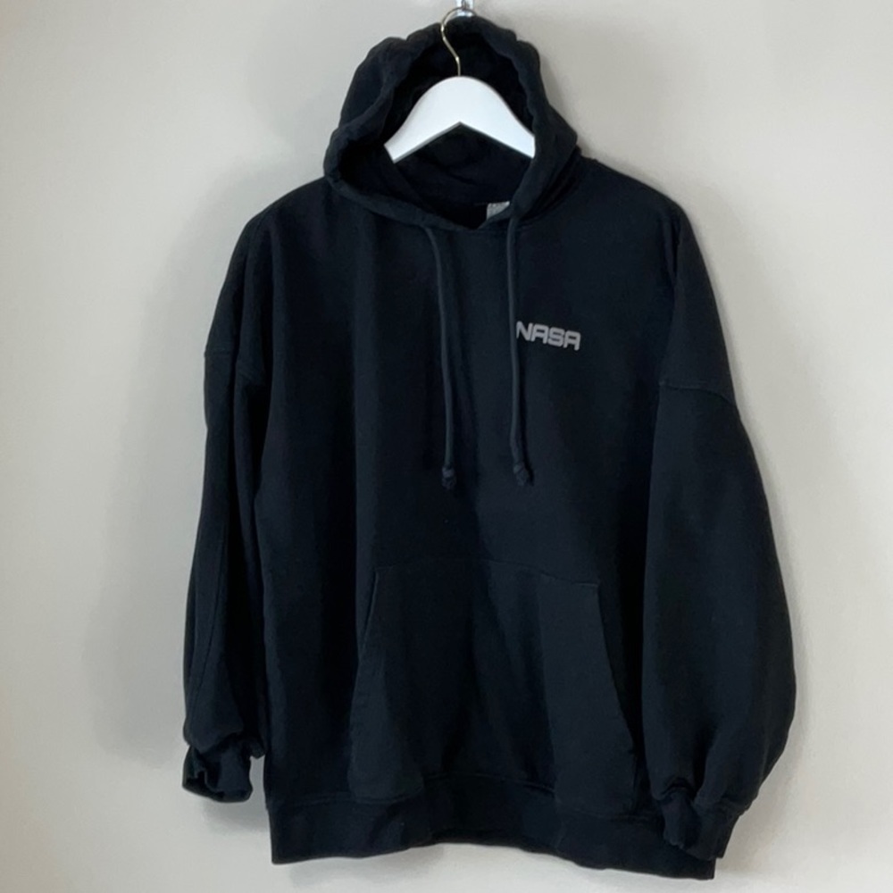 H+M oversize black NASA hoodie